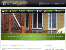 Tablet Screenshot of gazmickbuilding.com.au